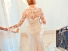 Lace and silk wedding gown