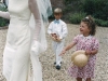 Beautiful simple crepe wedding dress