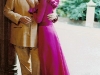 Radiant pink wedding dress with frills